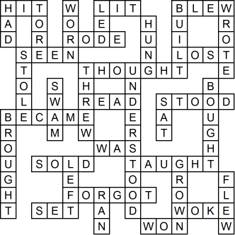 Present crossword and past Past or