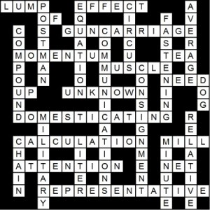 crossword puzzle solution