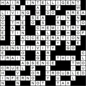 crossword puzzle solution