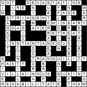 TOEFL Crossword - solution