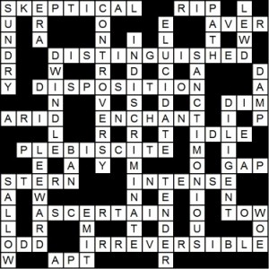 TOEFL Crossword - solution