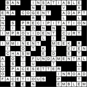 TOEFL Crossword - solution