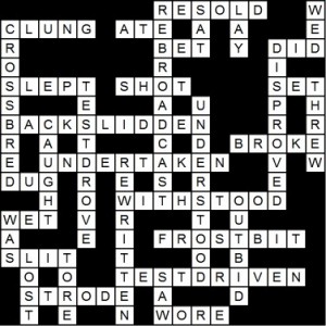 crossword puzzle (solution) - irregular verbs