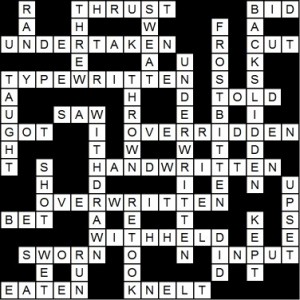 crossword puzzle (solution) - irregular verbs